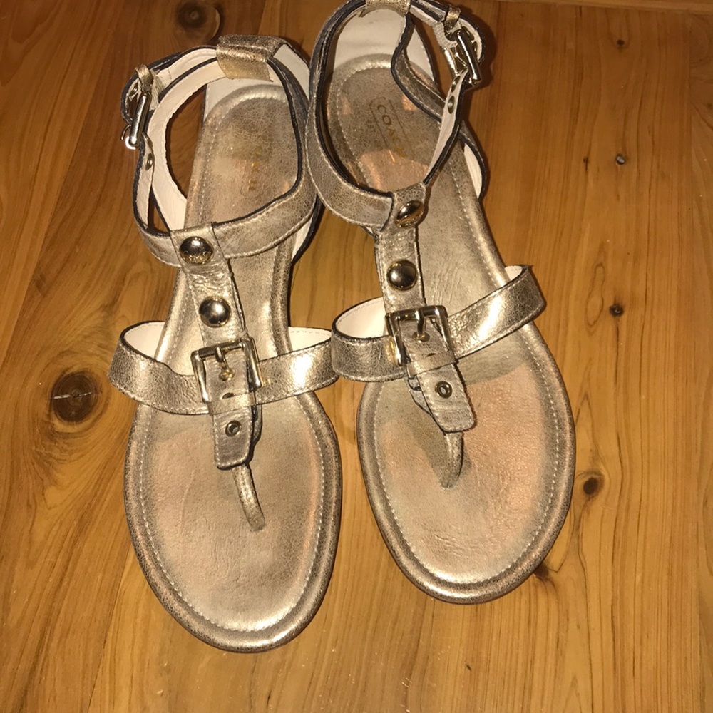 NEVER WORN coach wedge sandals!